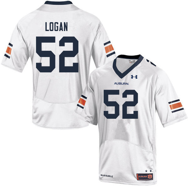 Auburn Tigers Men's Russ Logan #52 White Under Armour Stitched College 2019 NCAA Authentic Football Jersey KFA1374BI